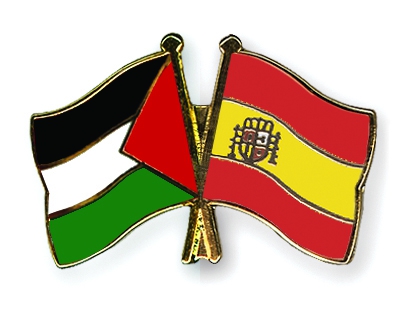 علم اسبانيا فلسطين